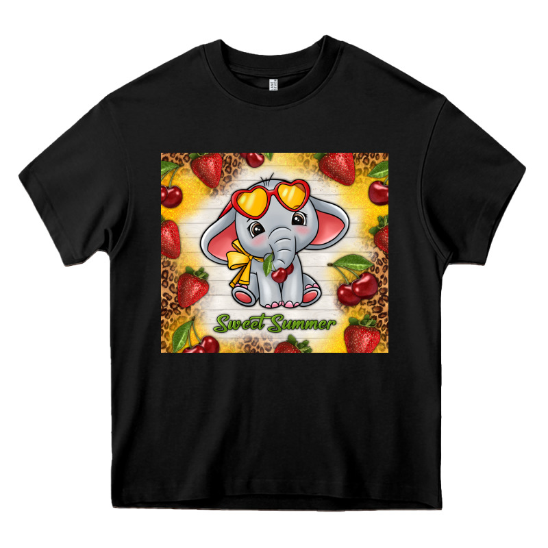 Sweet Summer Cute Elephant Heavy Core Tee by TumblerDesignByShophia | Teevron