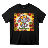 Black sweet summer cute elephant Heavy Core Tee - TumblerDesignByShophia