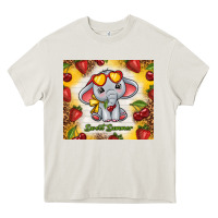 Cream sweet summer cute elephant Heavy Core Tee - TumblerDesignByShophia