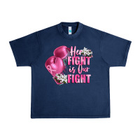 Navy her fight is our fight Breast cancer awareness Urban Heavy Tee - FaDigitalArtStudio