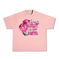 Salmon her fight is our fight Breast cancer awareness Urban Heavy Tee - FaDigitalArtStudio