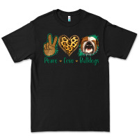 Black Peace Love Bulldog Premium Tee - Jasminsmagicworld