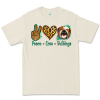 Bone Peace Love Bulldog Premium Tee - Jasminsmagicworld