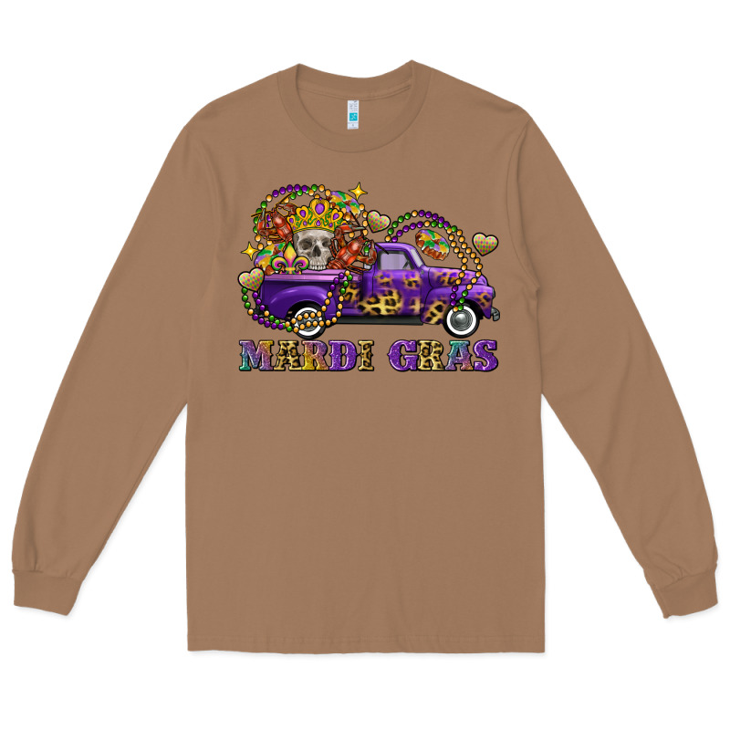 Mardi Gras Skull Truck Long Sleeve Tee by FaDigitalArtStudio | Teevron