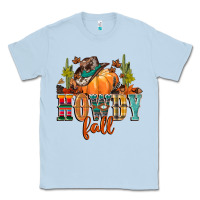 Dusty Blue howdy fall Classic Tee - CowGirlArtShop
