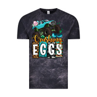 Cloud Black Easter Day Monster truck crushing eggs Vintage Tee - OliviaCreatesArt