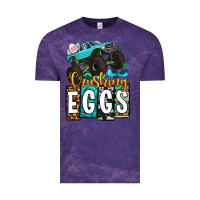 Cloud Purple Easter Day Monster truck crushing eggs Vintage Tee - OliviaCreatesArt