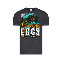 Vintage Black Easter Day Monster truck crushing eggs Vintage Tee - OliviaCreatesArt