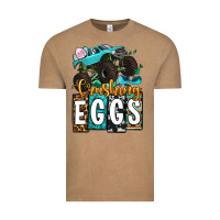 Vintage Coffee Easter Day Monster truck crushing eggs Vintage Tee - OliviaCreatesArt