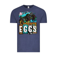 Vintage Denim Easter Day Monster truck crushing eggs Vintage Tee - OliviaCreatesArt