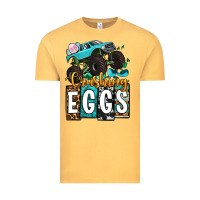 Easter Day Monster Truck Crushing Eggs Vintage Tee | Teevron