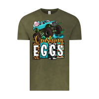 Vintage Olive Easter Day Monster truck crushing eggs Vintage Tee - OliviaCreatesArt