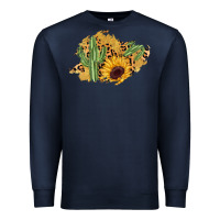 Navy cactus leopard sunflower glitter  patch Premium Sweatshirt - AdoDesignShop