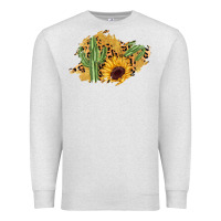 Oatmeal Heather cactus leopard sunflower glitter  patch Premium Sweatshirt - AdoDesignShop