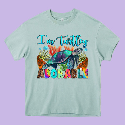 I'm Turtley Adorable Heavy Core Tee Designed By Ranaportraitstore