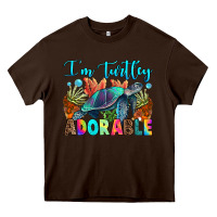 Chocolate Brown i'm turtley adorable Heavy Core Tee - RanaPortraitStore