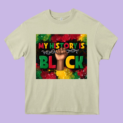 My History Is Black Heavy Core Tee Designed By Tumblerdesignbyshophia