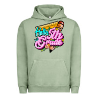 Pigment Oil Green hello 5th grade Urban Hoodie - JahusDesignShop