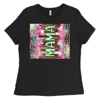 Black Mama leopard Ladies Tee - CowGirlArtShop