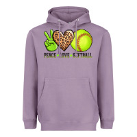 Lavender peace love softball Heavyweight Hoodie - AdoDesignShop