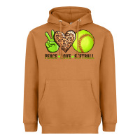 Meerkat peace love softball Heavyweight Hoodie - AdoDesignShop