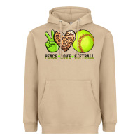 Mushroom peace love softball Heavyweight Hoodie - AdoDesignShop