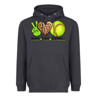 Smoke peace love softball Heavyweight Hoodie - AdoDesignShop