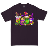 Plum mardi gras coffee cups cowgirl Premium Tee - CowGirlArtShop