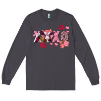 Smoke Xoxo Baby Cow Valentine's Day Long Sleeve Tee - FaDigitalArtStudio
