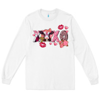White Xoxo Baby Cow Valentine's Day Long Sleeve Tee - FaDigitalArtStudio