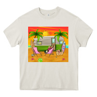 Cream summer caravan Heavy Core Tee - TumblerDesignByShophia
