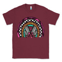 Burgundy race leopard rainbow Classic Tee - Artiststas