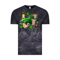 Cloud Black St. Patrick's farm animal truck Vintage Tee - OliviaCreatesArt