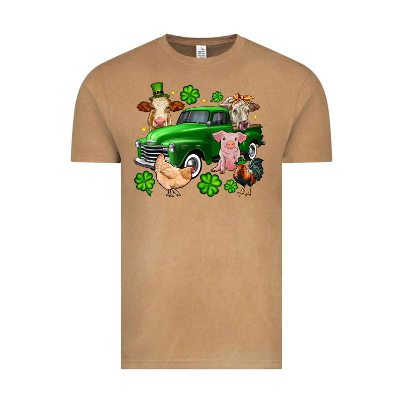 St. Patrick's Farm Animal Truck Vintage Tee by OliviaCreatesArt | Teevron