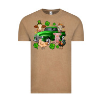 Vintage Coffee St. Patrick's farm animal truck Vintage Tee - OliviaCreatesArt