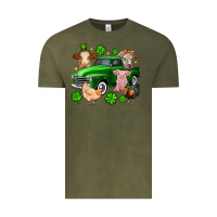 Vintage Olive St. Patrick's farm animal truck Vintage Tee - OliviaCreatesArt