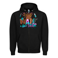 Black nail tech Zipper Hoodie - AdoDesignShop
