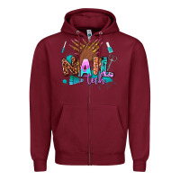 Burgundy nail tech Zipper Hoodie - AdoDesignShop