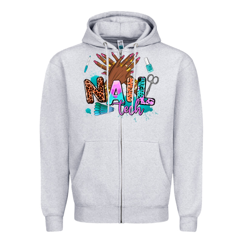 Nail Tech Zipper Hoodie by AdoDesignShop | Teevron