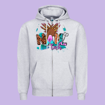 Nail Tech Zipper Hoodie Designed By Adodesignshop