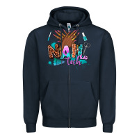Navy nail tech Zipper Hoodie - AdoDesignShop