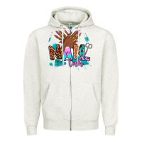 Oatmeal Heather nail tech Zipper Hoodie - AdoDesignShop