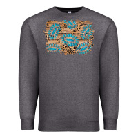 Charcoal Heather gemstone wood leopard background Premium Sweatshirt - AdoDesignShop