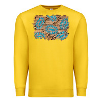 Lemon gemstone wood leopard background Premium Sweatshirt - AdoDesignShop