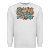 Oatmeal Heather gemstone wood leopard background Premium Sweatshirt - AdoDesignShop