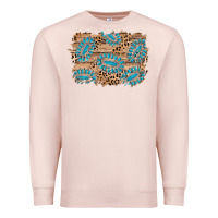 Pale Pink gemstone wood leopard background Premium Sweatshirt - AdoDesignShop