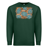 Sports Green gemstone wood leopard background Premium Sweatshirt - AdoDesignShop
