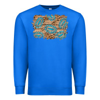 True Royal gemstone wood leopard background Premium Sweatshirt - AdoDesignShop