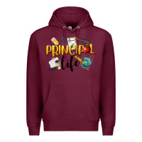 Burgundy Principal Life Premium Hoodie - LillyAllenDesigns