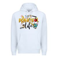 White Principal Life Premium Hoodie - LillyAllenDesigns